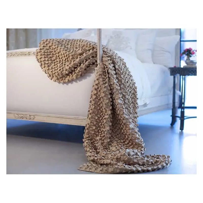 Ecru Ribbon Throw by Lili Alessandra