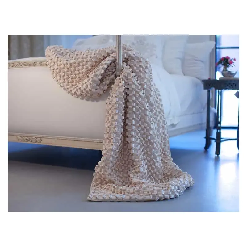Ivory Ribbon Throw by Lili Alessandra