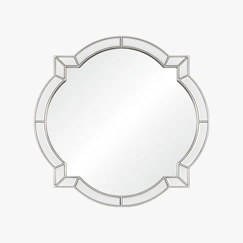 Clover Distressed Silver Leaf Wall Mirror by Bunny Williams