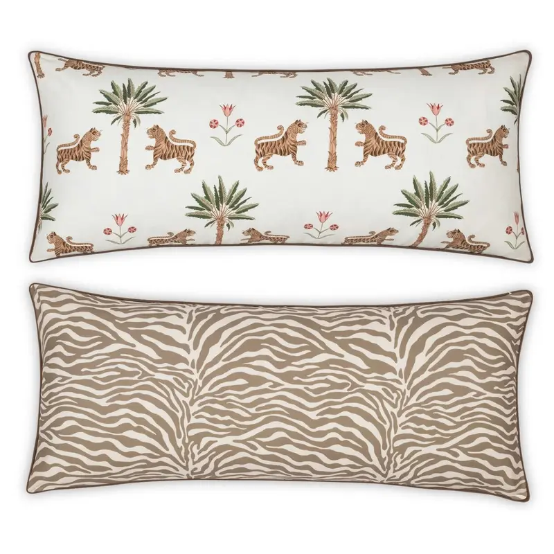 Matouk Reversible Lumbar Tiger Palm/Regine Coconut