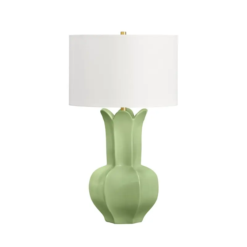 Worlds Away Lyla Green Ceramic Table Lamp
