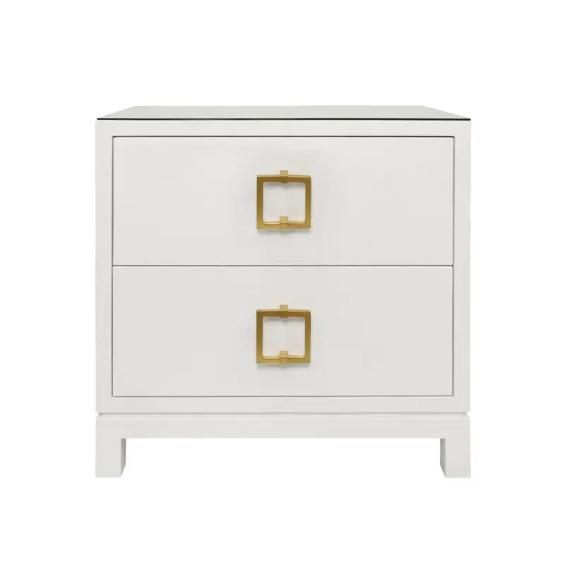 Cole White Side Table by Worlds Away