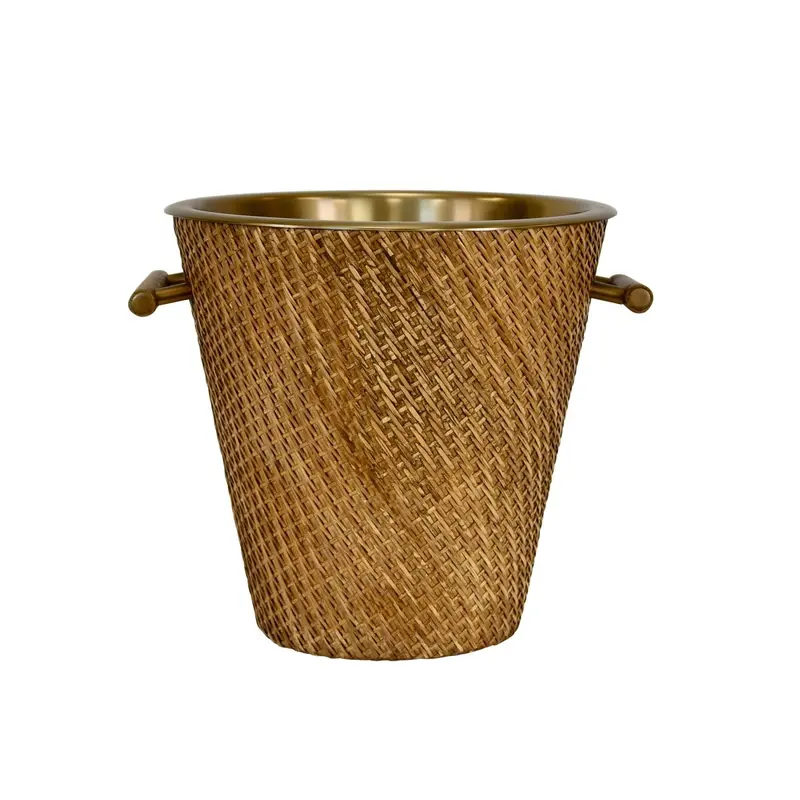 Max Small Woven Rattan Wine Cooler by Worlds Away