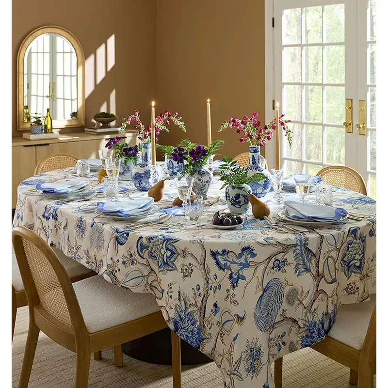 Pondicherry Oblong Tablecloth by Sferra x Scalamandre