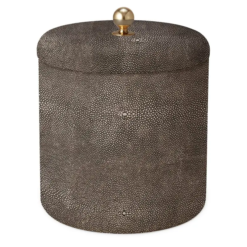 Shagreen Ice Bucket in Chocolate by AERIN