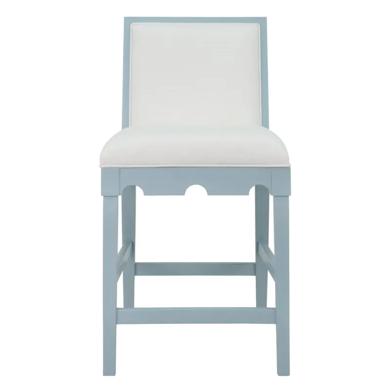 Worlds Away Lanister Light Blue Bar & Counter Stool