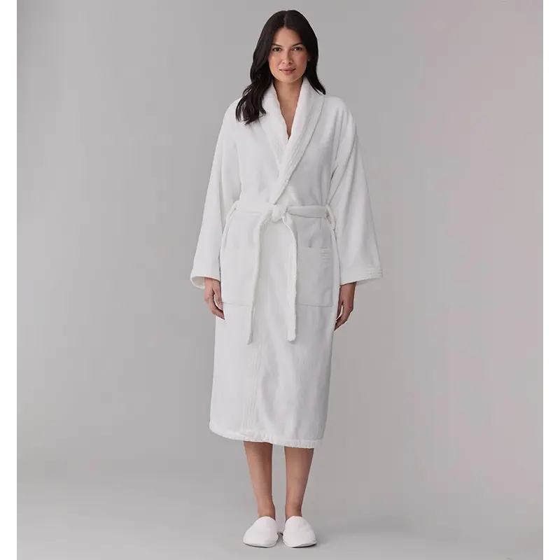 Cielo White Bathrobe by Sferra Linens