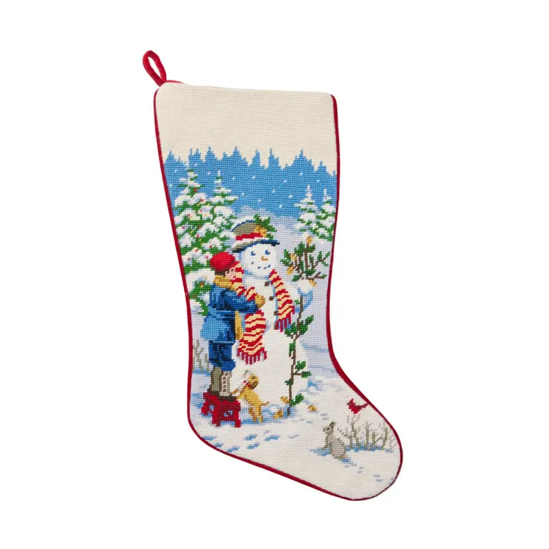 Snowman Boy Stocking in Red by Sferra Linens