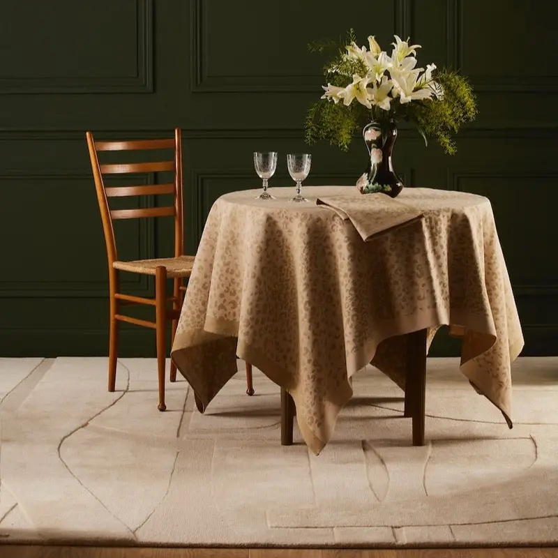 Leopard Dore Tablecloths by Yves Delorme