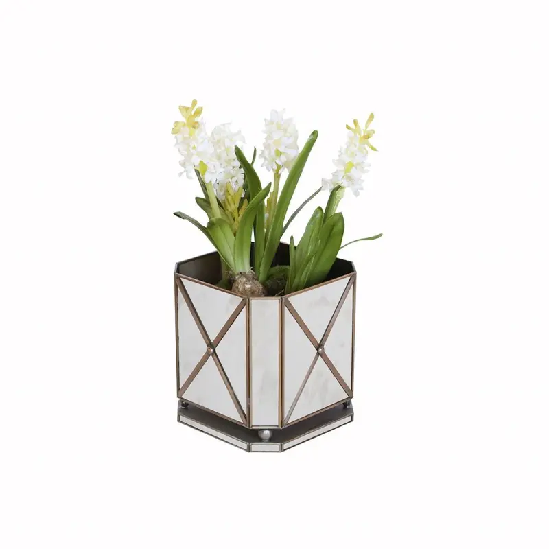 Antique Mirror Regency Planter by Worlds Away
