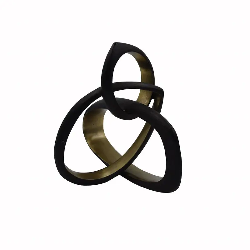 Hitch Abstract Metal Sculpture by Worlds Away