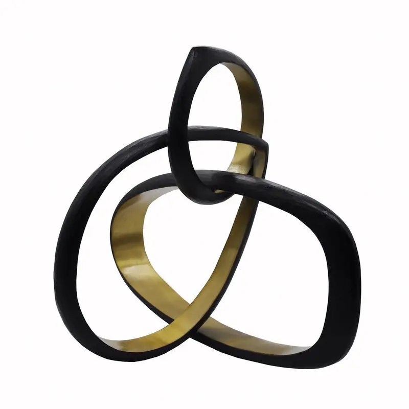 Hitch Large Abstract Metal Sculpture by Worlds Away