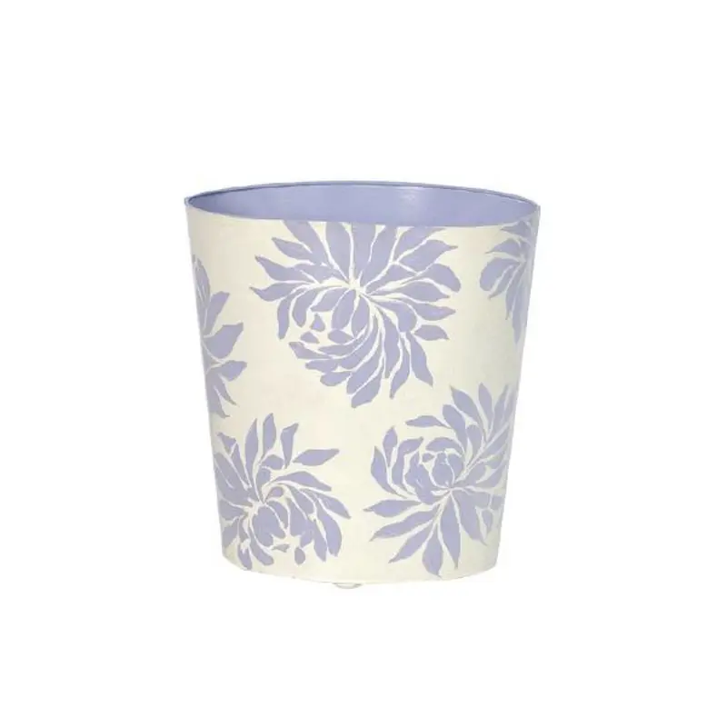 Dahlia Lavender & Cream Wastebasket