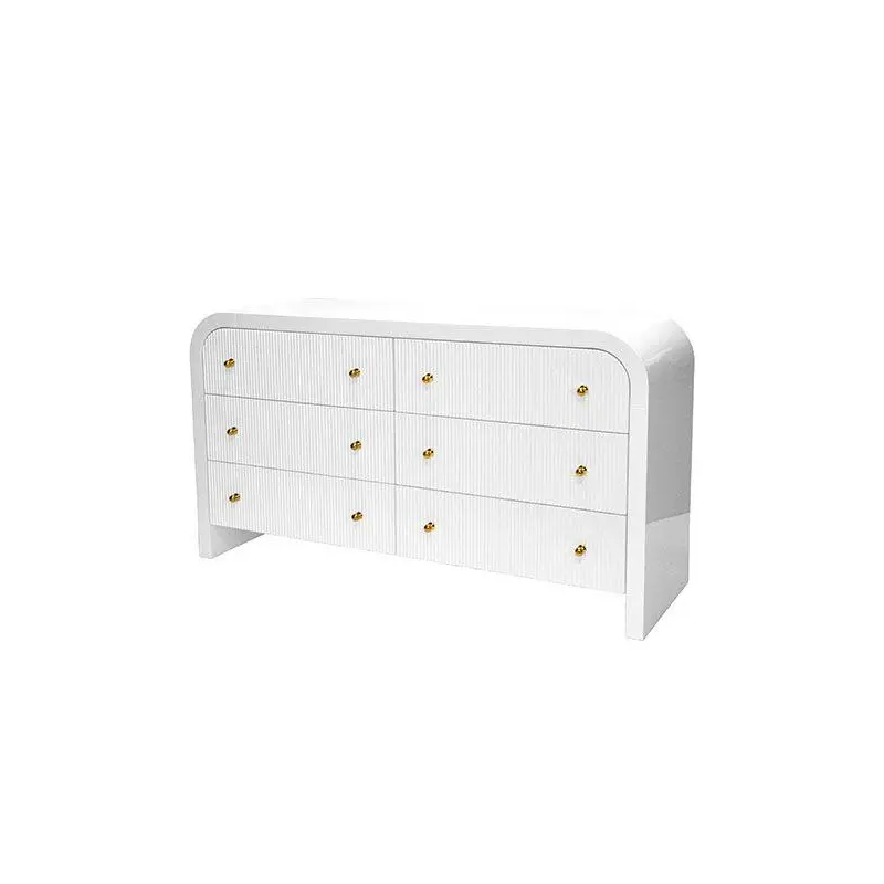 Valentina White 6-Drawer Chest by Worlds Away