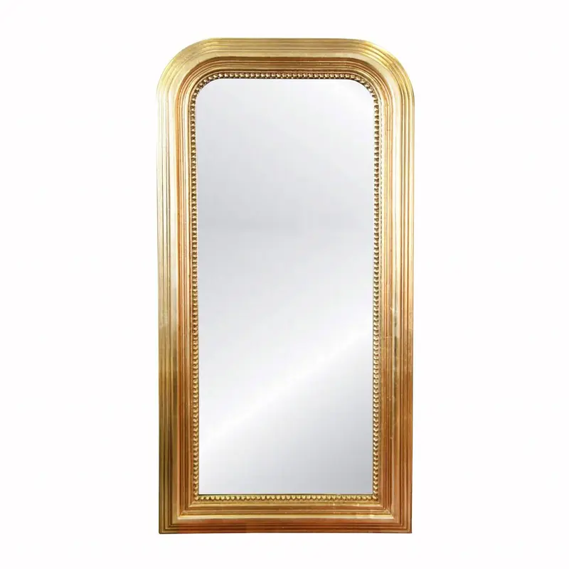 Waverly Gold Leaf Floor Mirror by Worlds Away