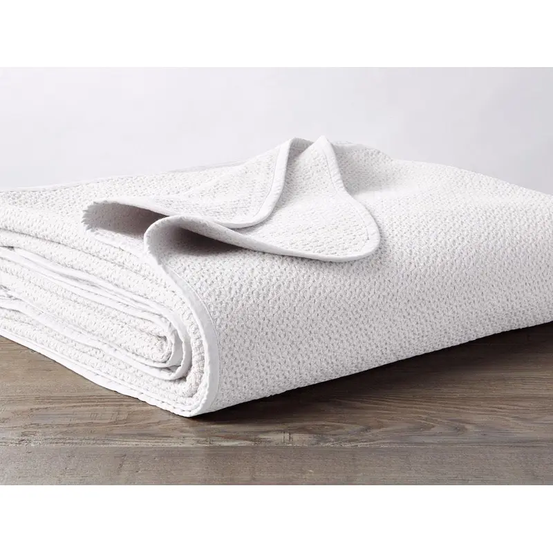 White Honeycomb Organic Blanket by Coyuchi