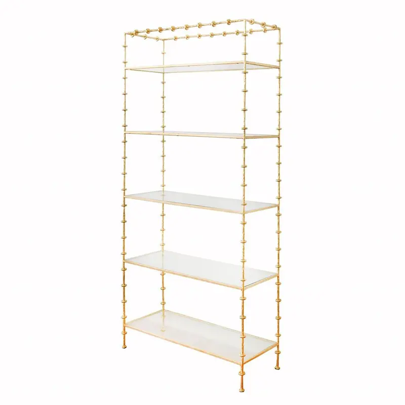 Addie Sculpted Gold Etagere by Worlds Away