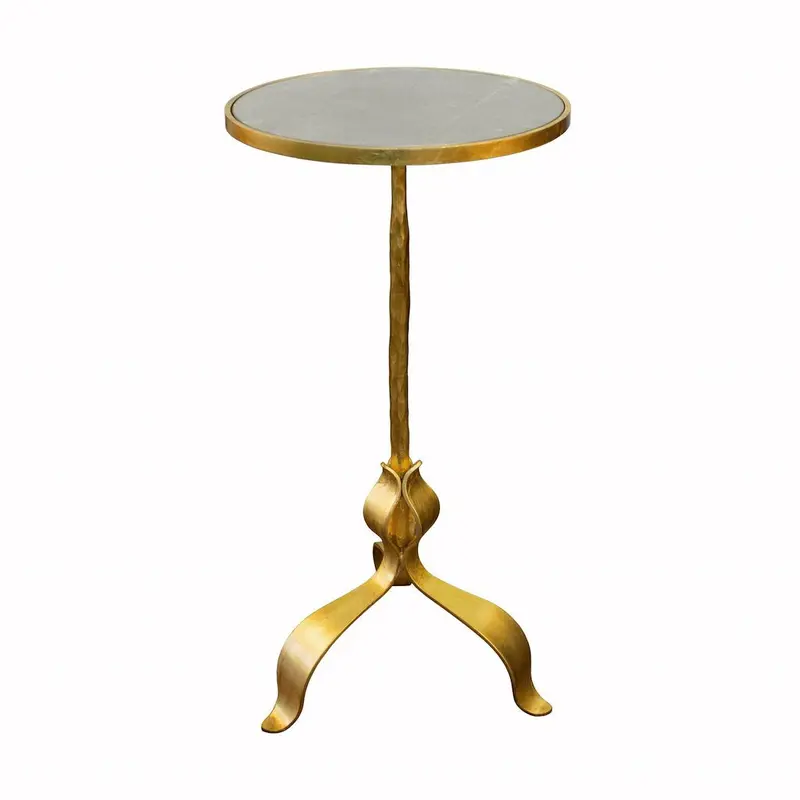 Barclay Round Gold Cigar Table by Worlds Away