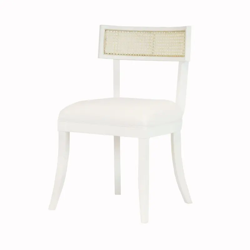 Britta White Klismos Dining Chair by Worlds Away
