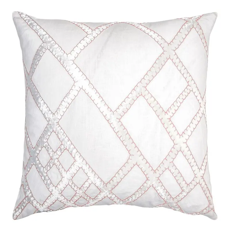 Apricot Net Velvet Appliqu Pillow by Kevin O'Brien Studio