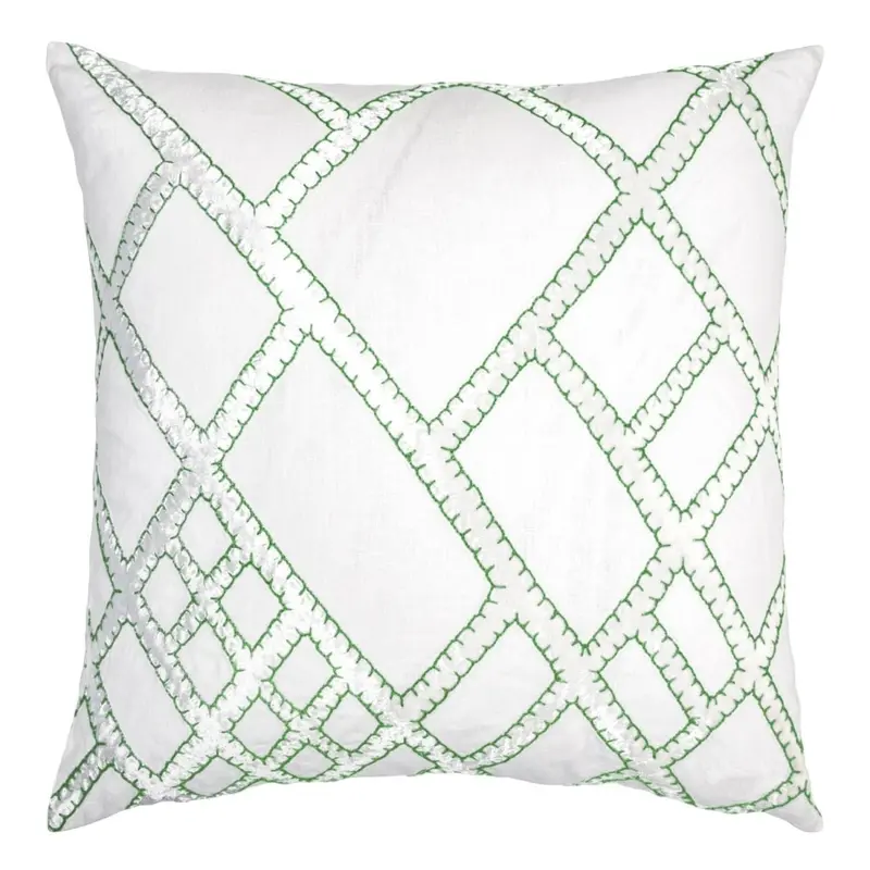 Grass Net Velvet Appliqu Pillow by Kevin O'Brien Studio