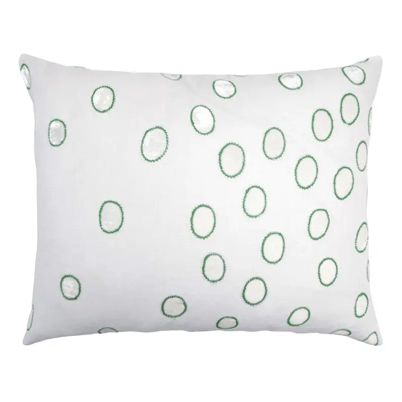 Grass Ovals Velvet Appliqu Pillow by Kevin O'Brien Studio