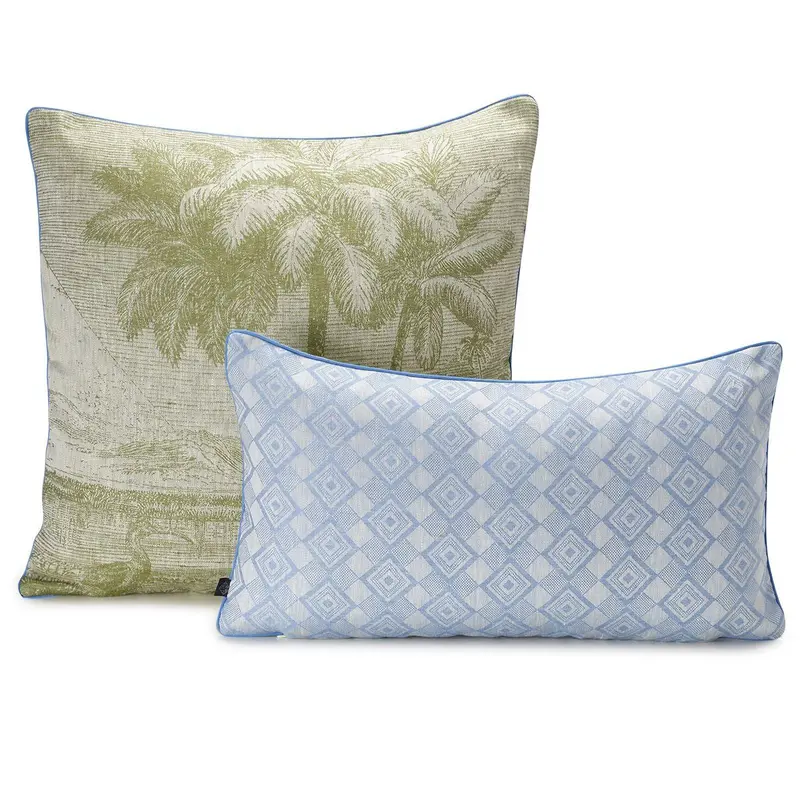 Croisire sur le Nil Palm Pillows by Le Jacquard Franais