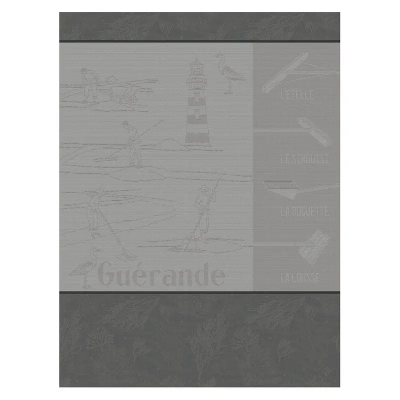 Marais Salants Grey Tea Towels by Le Jacquard Franais