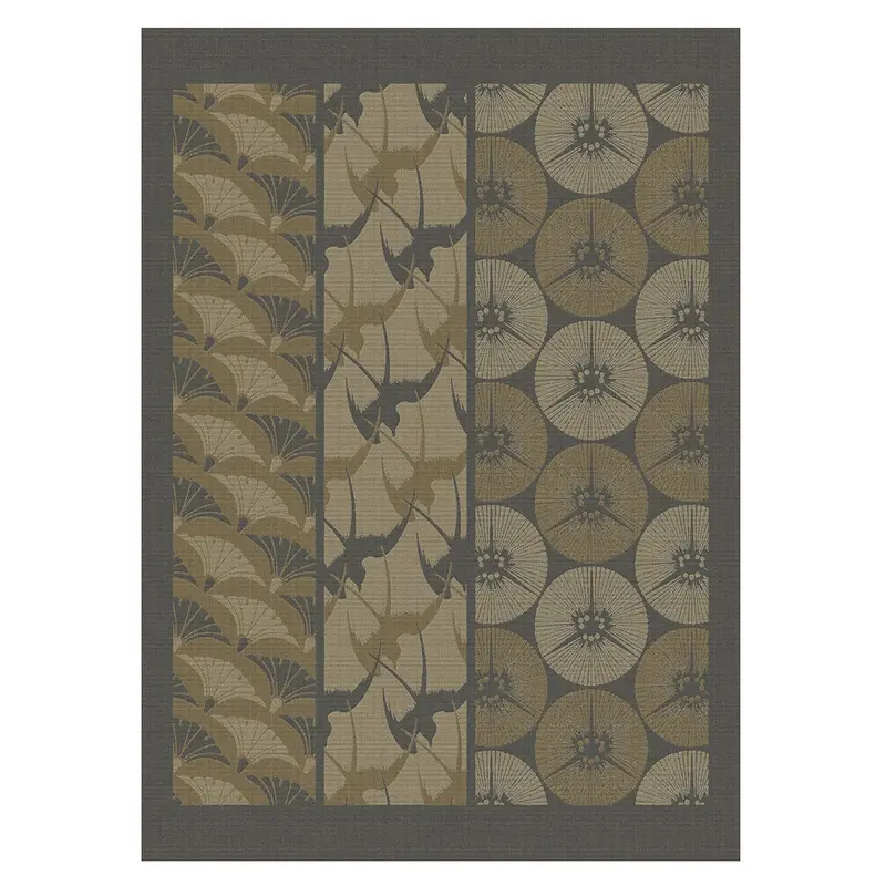Yukata Beige Tea Towel by Le Jacquard Franais