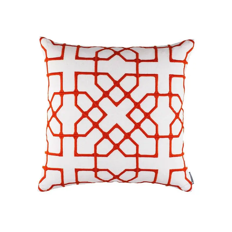 Franco White & Vermillion Pillow by Lili Alessandra