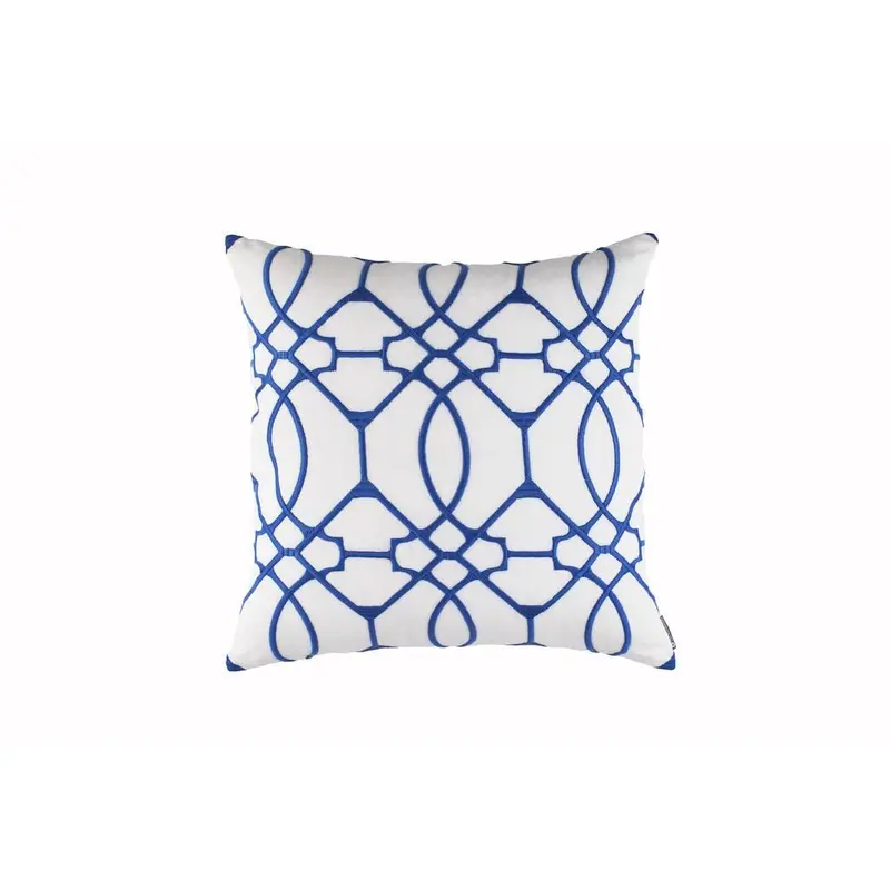 Magic White & Azure Decorative Pillow by Lili Alessandra