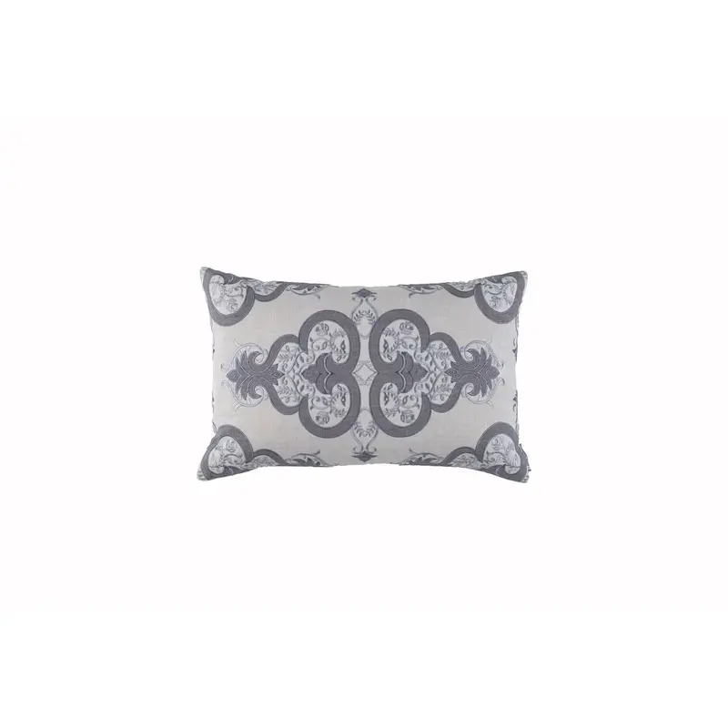 Nina Grey Lumbar Pillow by Lili Alessandra
