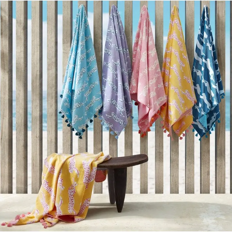 Leaping Leopard Beach Towels by Matouk Schumacher