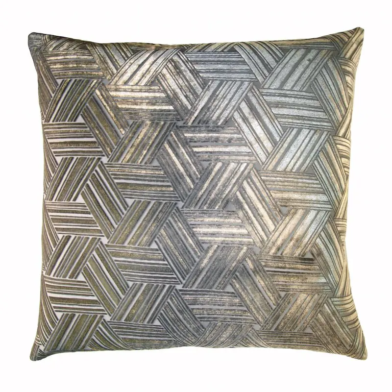 Nickel Entwined Velvet Pillow by Kevin O'Brien Studio
