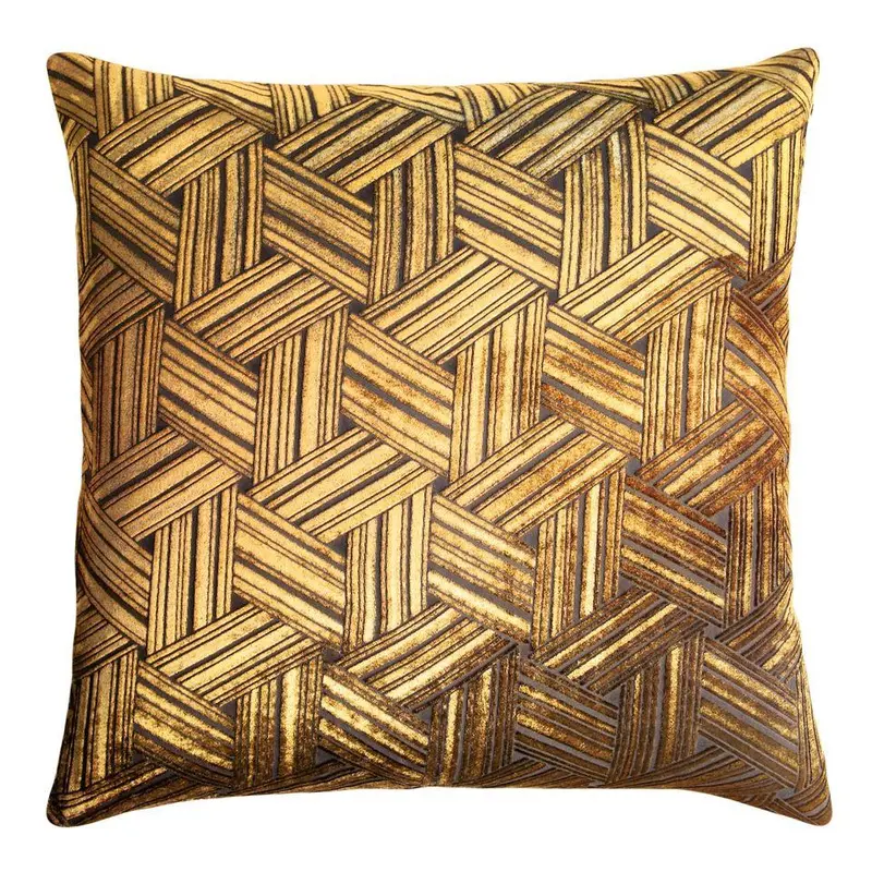 Copper Ivy Entwined Velvet Pillow by Kevin O'Brien Studio