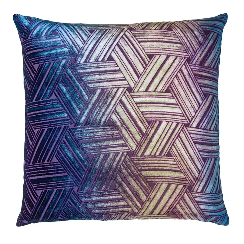 Peacock Entwined Velvet Pillow by Kevin O'Brien Studio