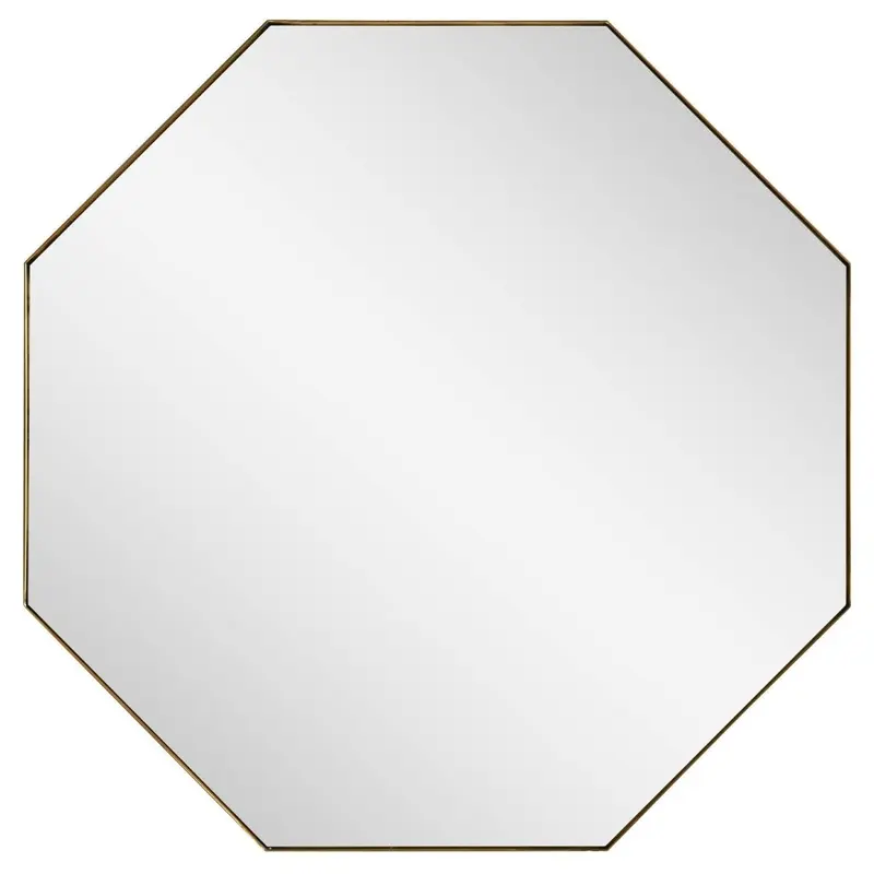 Burnished Brass Octagonal Wall Mirror by Mirror Home
