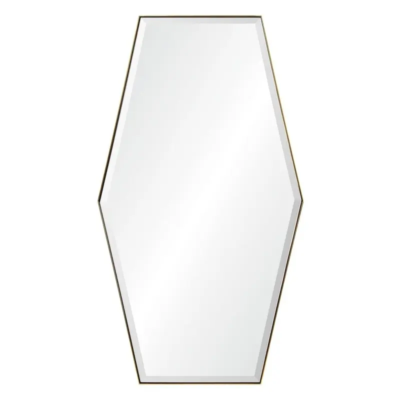 Burnished Brass Hexagon Wall Mirror by Mirror Home