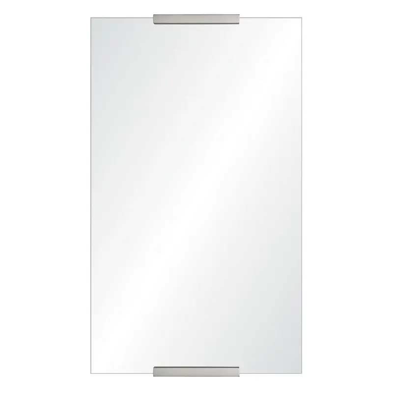 Rectangular Wall Mirror with Stainless Steel Details by Mirror Home