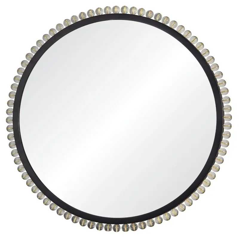 Perle Round Wall Mirror by Jamie Drake
