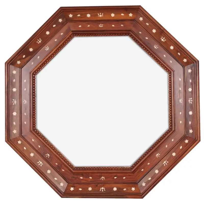 Magellan Rosewood & Bone Wall Mirror by Michael S. Smith