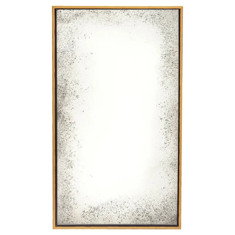 Rustic Gold Leaf Antiqued Floated Mirror by Mirror Home