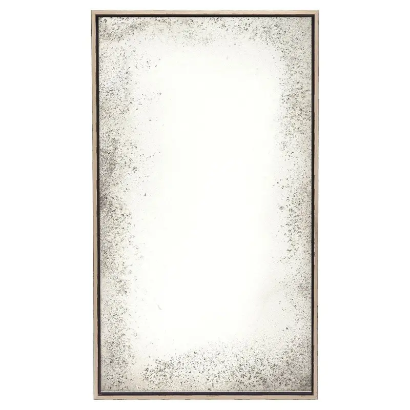 Rustic Silver Leaf Antiqued Floated Mirror by Mirror Home