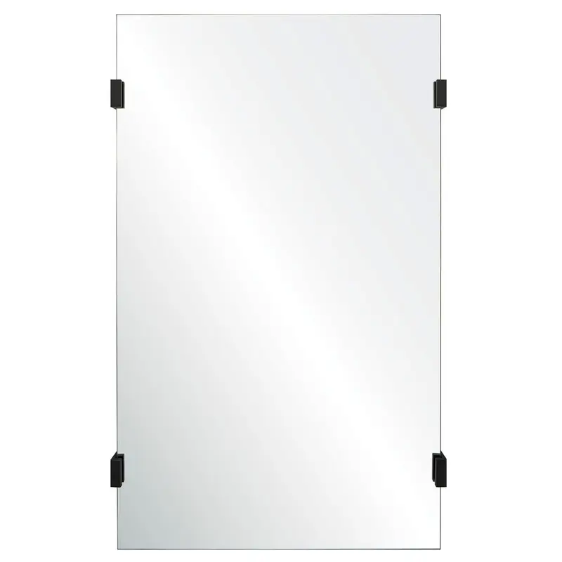 Wall Mirror with Black Nickel Clips by Mirror Home