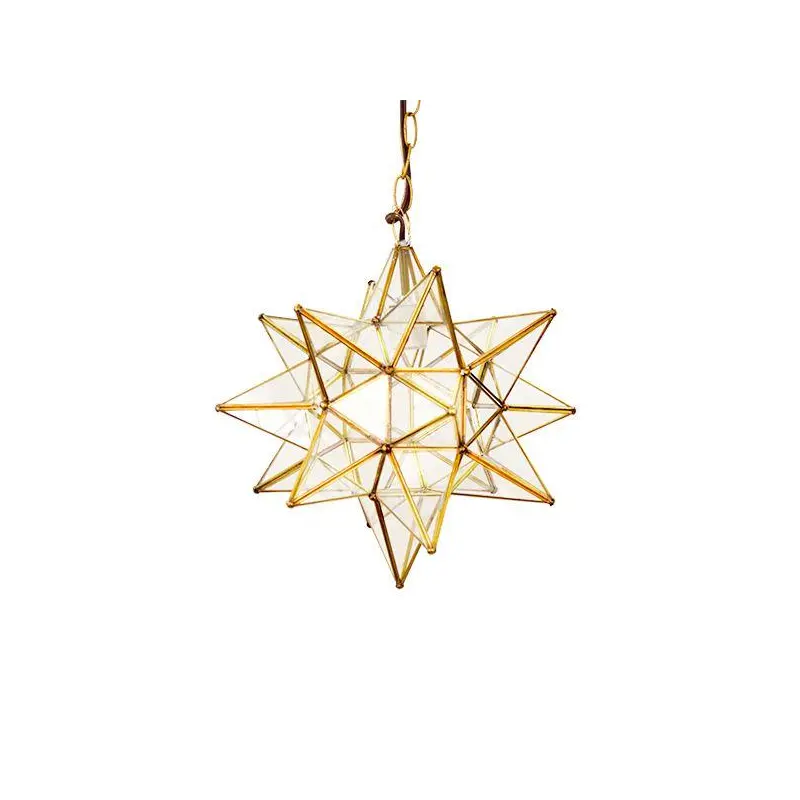 Brass Star Chandelier by Worlds Away
