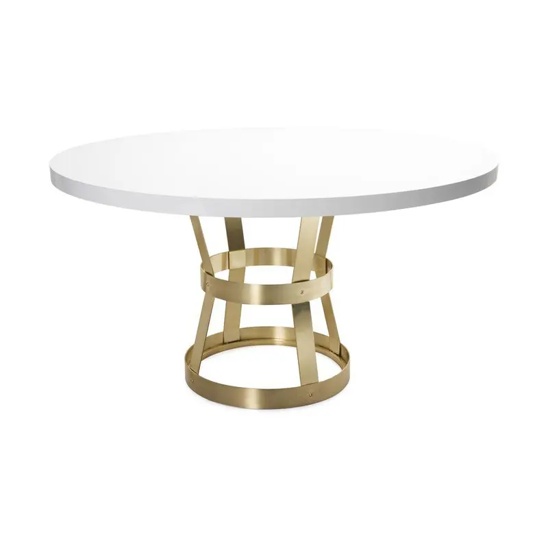 Cannon White Dining Table by Worlds Away