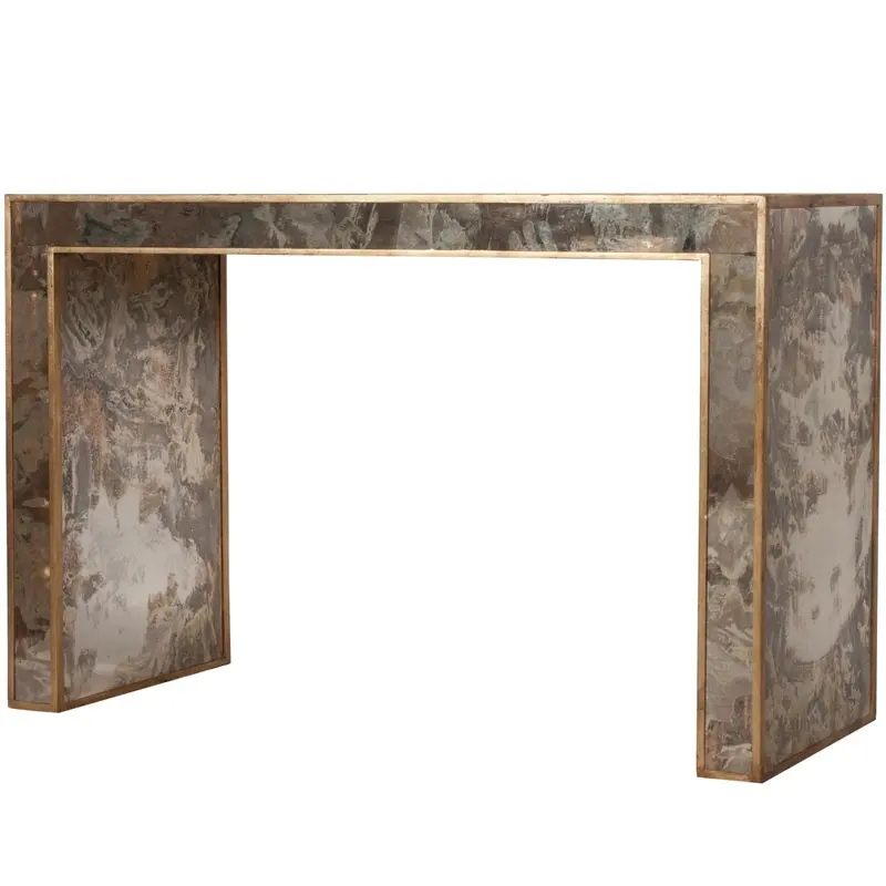 Madison Reverse Antique Mirror & Gold Console