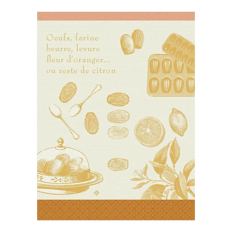 Madeleines Yellow Tea Towels by Le Jacquard Franais