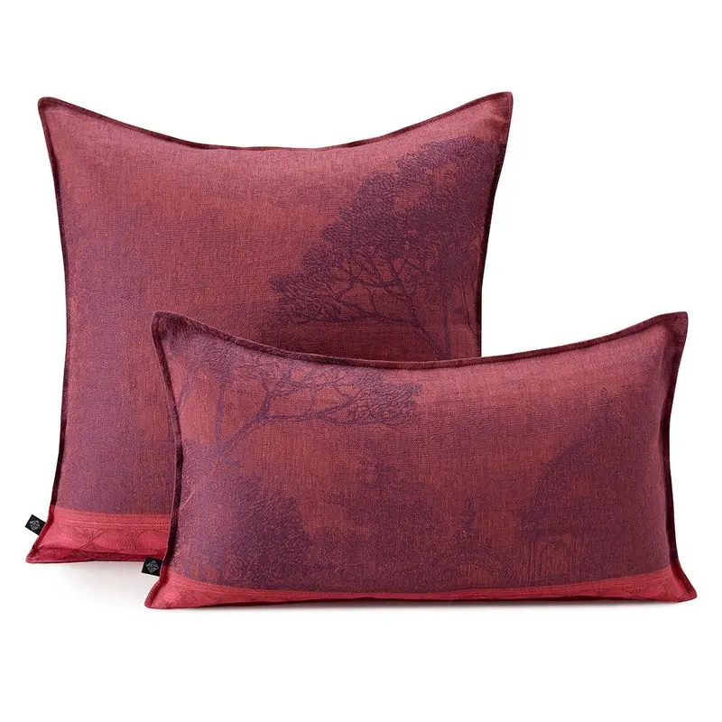 Symphonie Baroque Maroon Pillow Covers by Le Jacquard Franais