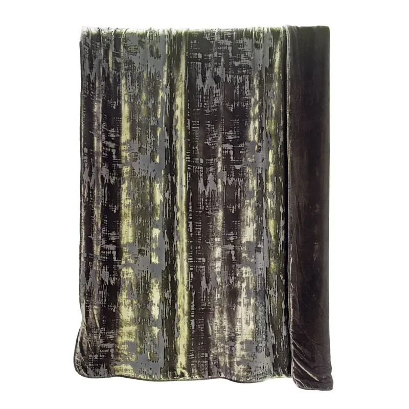 Oregano Brushstroke Velvet Throw by Kevin O'Brien Studio